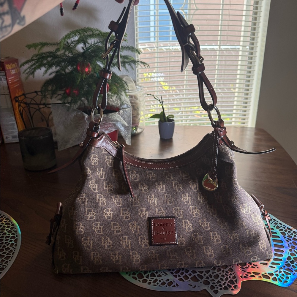 Dooney & Bourke Monogram Brown Shoulder Bag